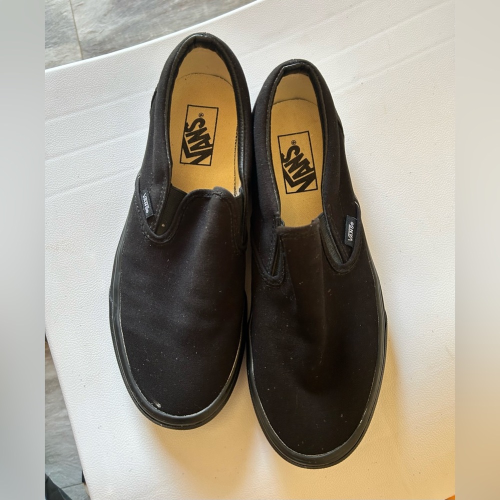 Vans Classic Black Canvas Slip-Ons